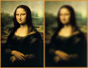 Mona Lisa blurred image