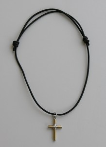 Necklace - cross - brass and solder