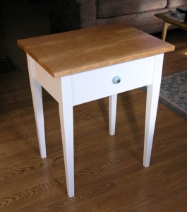 Side Table - Cherry top with hidden drawer